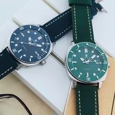 42mm Corgeut black blue green bezel sapphire glass NH35 Automatic men's watch