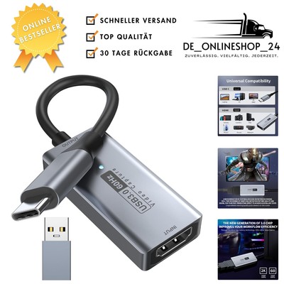 HDMI Capture Card für 1080P Live-Streaming:  für Spiele und Unterricht
