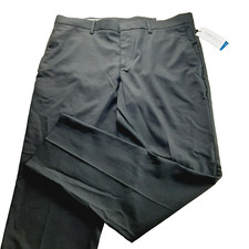 Perry Ellis Portfolio Mens Slim Fit Dress Pants Size 36 x 30 Black Easy Care