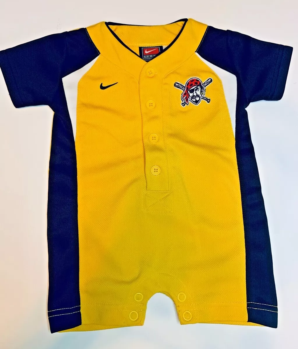 BNWOT NIKE BABY APPAREL PITTSBURGH PIRATES BASEBALL SHORT SLEEVE