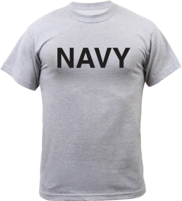 Grey Navy Physical Training PT Workout T-Shirt