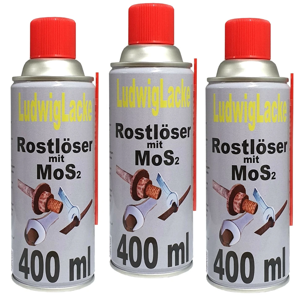 Rostlöser Spraydose 3 x 400ml mit MoS2 Kriechöl Korrosionsschutz Ludwiglacke - Bild 1 von 1