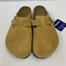 Birkenstock New w/ Box Boston Latte Cream Suede Leather Regular  - Select Size