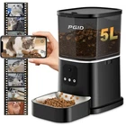 PGID Automatic Cat Feeder with 4K Camera,2.4G Auto Camera Feeder, Black