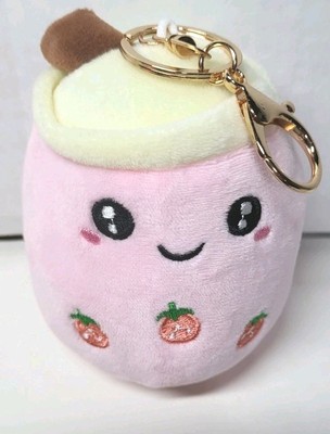Backpack accessory, Keychain, Plush Fruit Figure, Hang on your bag, Light pink