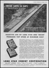1942 Morganza Bridge Pointe Coupee Louisiana Photo Lone Star Cement Print Ad