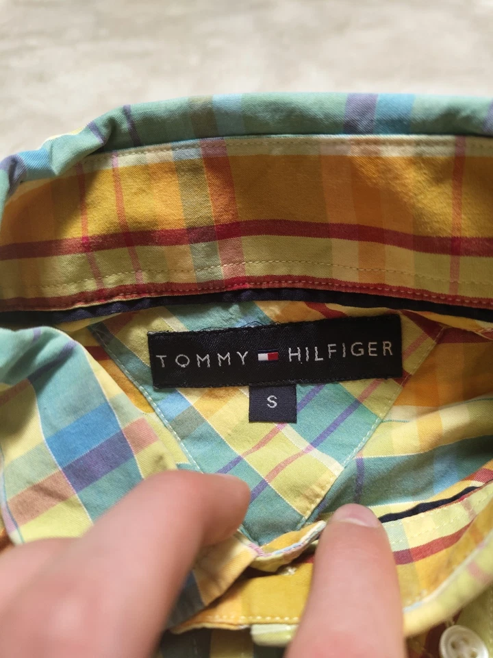 Vintage Tommy Hilfiger Mens Multicolor Plaid Long Sleeve Button Down Shirt, S - Bild 3 von 4
