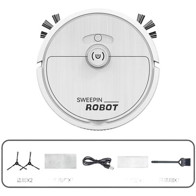 USB Akku Saugroboter 4500Pa Saugkraft 120min Laufzeit weiß