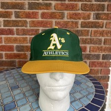 Vintage Oakland A  s SnapBack Green And Yellow Hat
