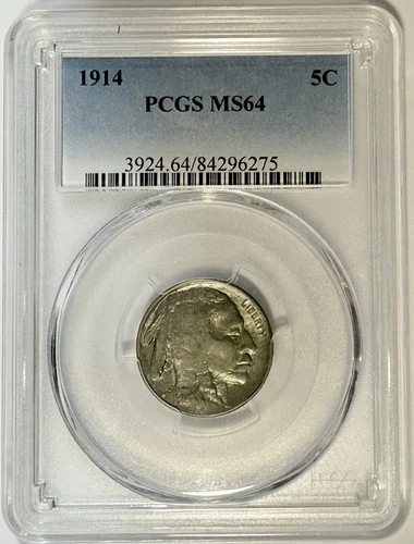 1914 Buffalo Nickel 5c PCGS MS64‼️UNCIRCULATED WITH SWIRLS OF MINT LUSTER‼️