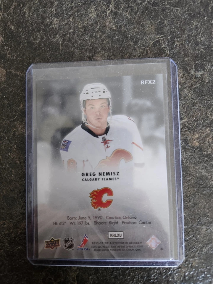 2011-12 Sp Authentic Rookie Holo FX Greg Nemisz Card# RFX2 - Image 2 of 2