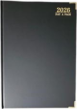 Image of EJRange 2026 Large A4 Diary Day to Page – Half-Hourly Appointment Black
