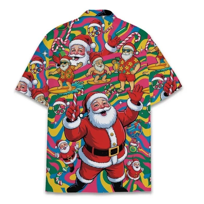 Funny Christmas in July Hawaiian Shirt for Men, Women, Youth, Trippy Design