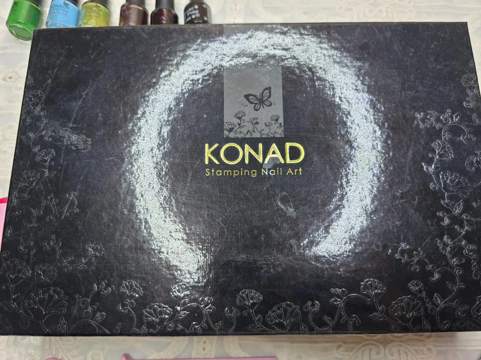 KONAD Stamping Nail Art Kit with Tools and Polish + 36 Metal Plates, most new - Image 4 of 4