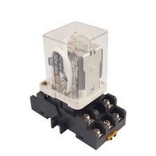 JQX-38F DC 24V Coil 40A Power Relay 11 Pin 3PDT Socket Base