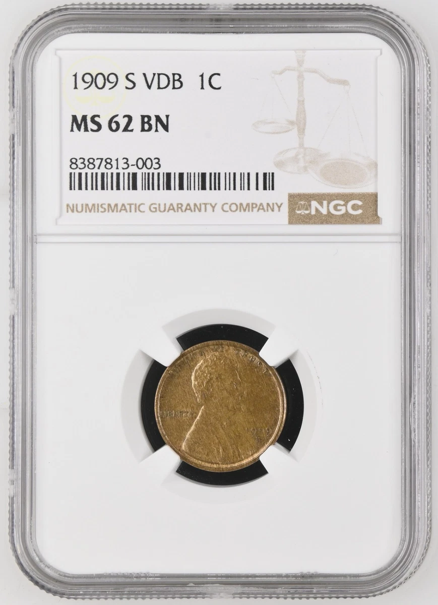 San Francisco MS 65 Graded 1909 Year Lincoln Wheat US Small Cents