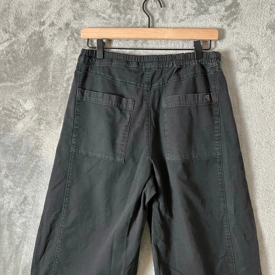 Pantalones Pilcro Anthropologie Izzie Relajados Pull On Barrel Talla Pequeña Lavados Negros Foto 2 de 4