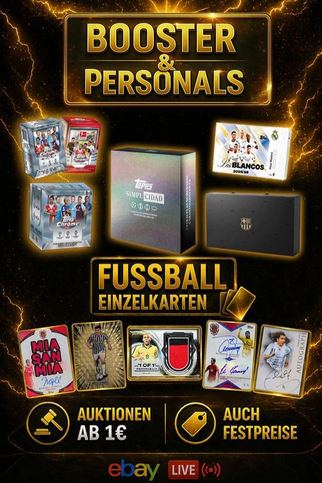 Booster & Personals + Fussball-Einzelkarten ab 1€⚽️