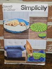 Simplicity Sewing Pattern S9445 Pet Bed in Two Sizes, Chair Cover and Play Mats