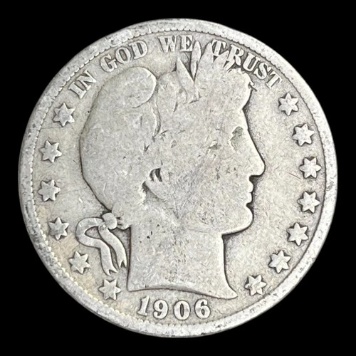 1906-S Barber Silver Half Dollar