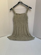 Altar’d State Floral Ruffle Sun Dress -‎ L Sage Green