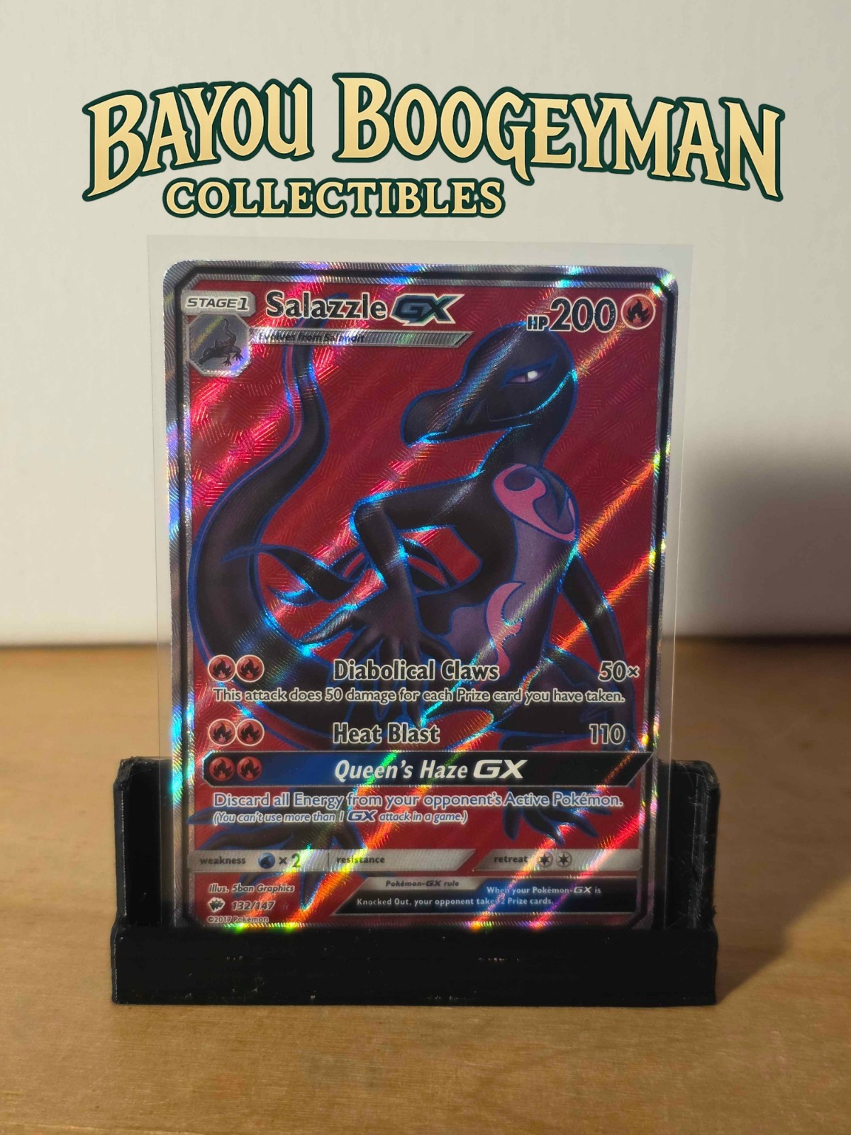 Salazzle GX (Full Art) 132/147 Sm-Burning Shadows Holo NM - Great Colors!
