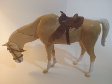 Vintage 1965 Marx Johnny West Buckskin Horse Figure Articulated Western Toy