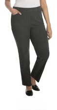 Hilary Radley Women  s Mid Rise Tummy Control Pull On Pant Size XL Heather Gray