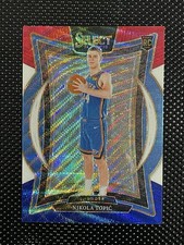 🔥2024-25 Panini Select Concourse Nikola Topic #89 Red White Blue Wave RC OKC🔥