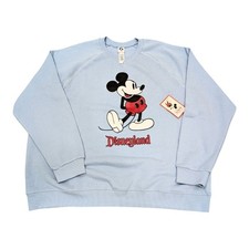 Disneyland Parks Adult Mens Sweatshirt Blue XXXL Mickey Mouse Standing Plus 3XL