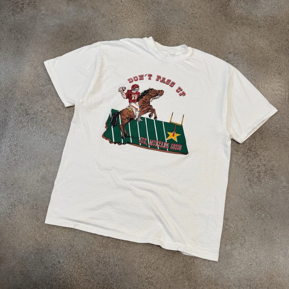 Camiseta De Colección Años 90 Don’t Pass Up Joe Montana XL Chiefs NFL Fútbol Kansas Foto 2 de 4