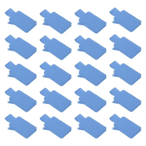 30 Pcs 1.3 x 0.9 Inch Cable Labels Write on Cord Labels Tags Sky Blue