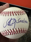 Sandy Alcántara Signed Baseball Sandman Inscription JSA Certified