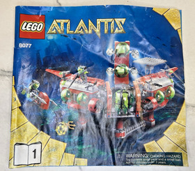LEGO Atlantis Exploration HQ 8077 100% Complete w/ Figs, Box & Manual #1 (of 2)