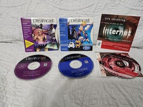 Lot Of 2 Official Dreamcast Magazine Demo Discs With Sleeves Clean + Internet 
