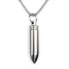 Small Pill Box Titanium Fob Necklace Bullet Nitro Mini Waterproof Pill...