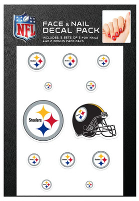 NFL Football Pittsburgh Steelers Face & Nails Fan Decals