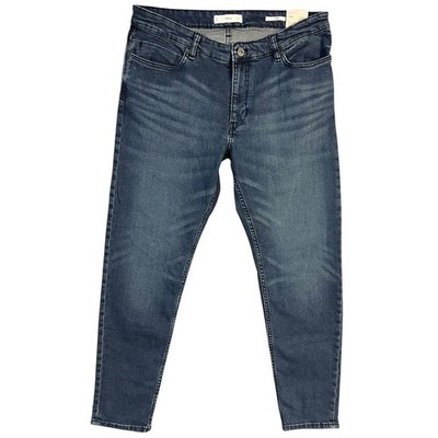 Mango Man Jeans Skinny Tapered Fit Dark Wash MNG Stretch Denim Size 36 TOM New