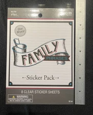 Scrapbook Stickers Family Phrases The Paper Studio Retired NEW 80 PIECES