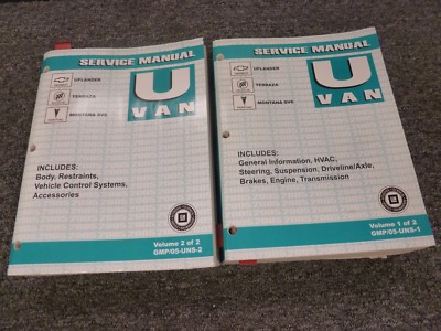 2005 Chevy Uplander Minivan Van Shop Service Repair Manual LS LT AWD 3.5L V6