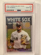 2021 Topps Chrome Silver Pack 1986 Promo Luis Robert PSA 10