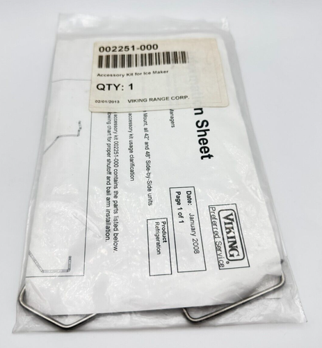 Viking Refrigerator Kit for Ice Maker Bail Arm #002251-000 *BRAND NEW OEM* - Picture 1 of 2