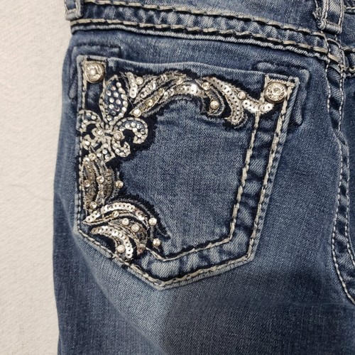 Miss Me Skinny Jeans Blue Denim Stretch Medium Wash Girls/Youth 14 - Picture 13 of 23