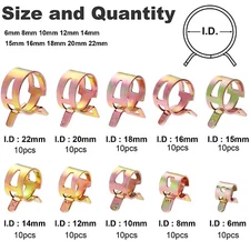 Clips Fuel Oil Hose Line Pipe Clamps Fastener 4mm-22mm For Motorcycle