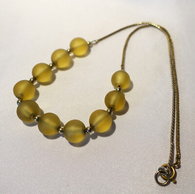 alte Art Deco WMF Myra Kette Glas Kette WMF Collier Kette / CU 206 (50)