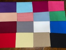 Lot 16 Solid Color Fat Quarters Cotton Fabric 4 Yards FREE SHIPPING