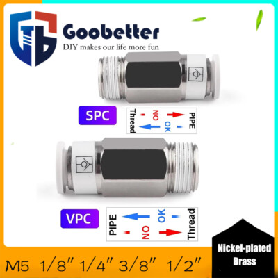 Pneumatic Check Valve Non Return Valves Male Thread Metric Push In Fittings