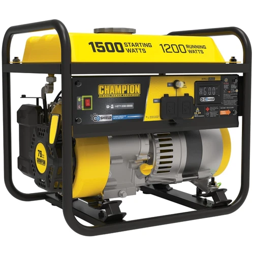 Champion 201285 - 1200-Watt Portable Generator w/ CO Shield® (49-State)