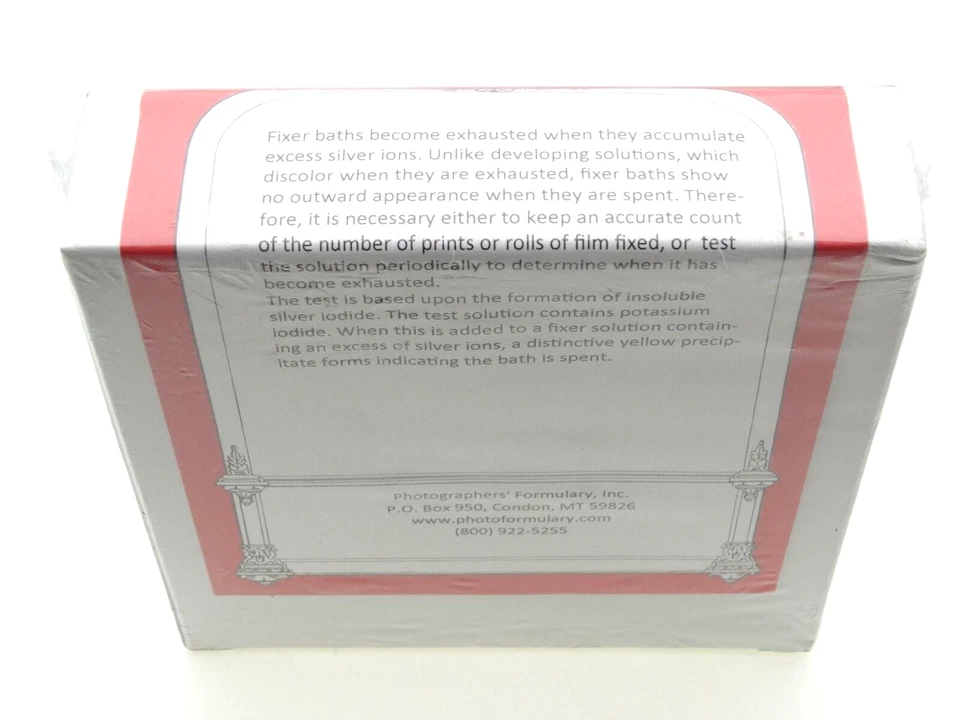 New - Photographer's Formulary Inc - Fixer Test Kit - Cat. No 03-0180 - Image 2 of 2