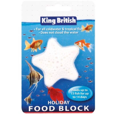 AQUA HOLIDAY FOOD BLOCK King British 14 day vacation fish food goldfish tropical